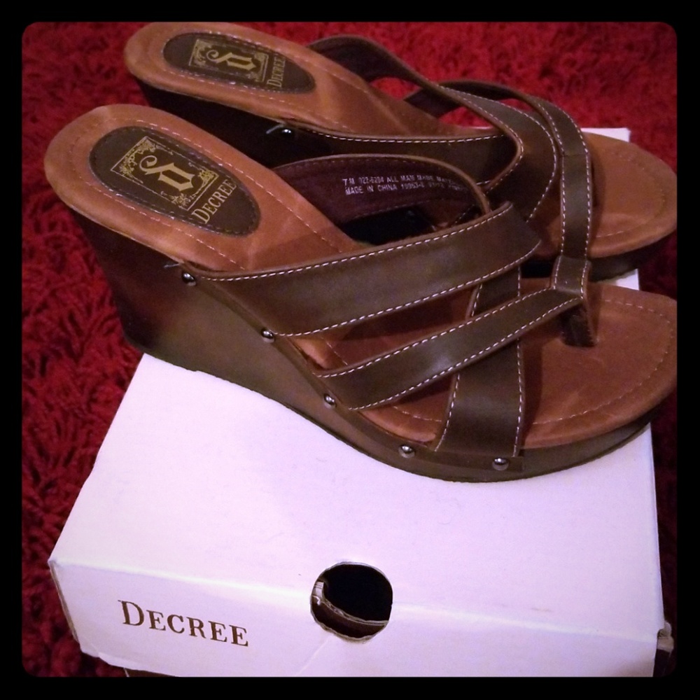 Thong Wedge Sandals